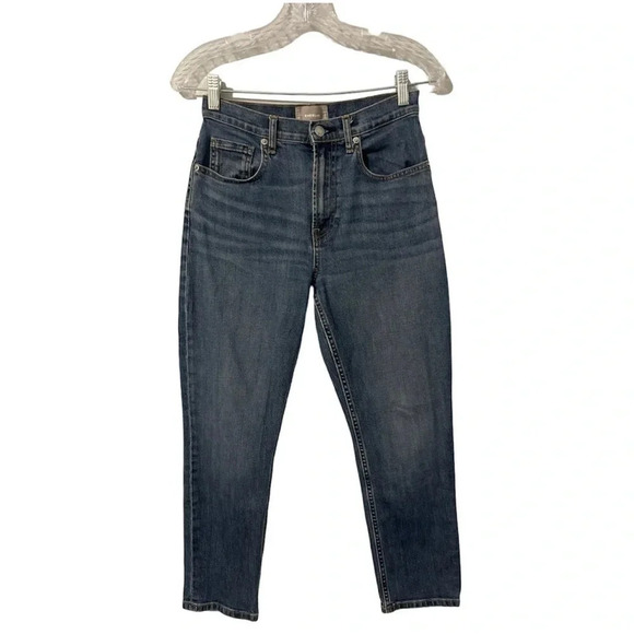 Everlane Denim - Everlane The High Waist Straight Jeans Women’s Size 27 Blue Ankle Stretch Denim